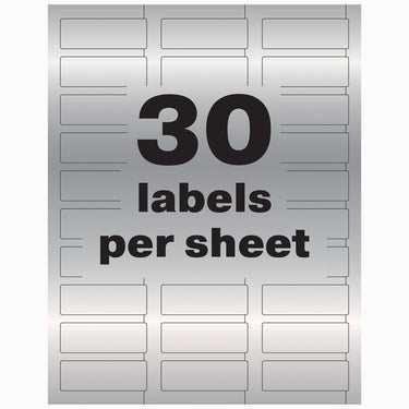 Avery Metallic Asset Tag Labels, 3/4 x 2